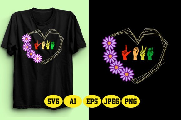 ASL Love Hand Sign Svg 11: A Vector Design for Creative Projects