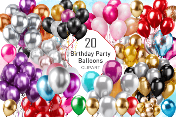 Colorful Birthday Balloon Clipart Bundle: Elevating Digital and Physical Design Projects