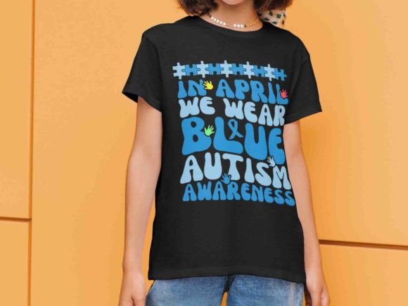 In April We Wear Blue Svg: Empowering Autism Awareness Through Design