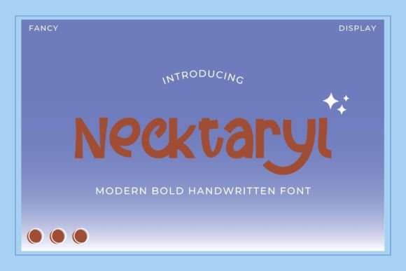 Necktaryl: A Modern Bold Handwritten Font